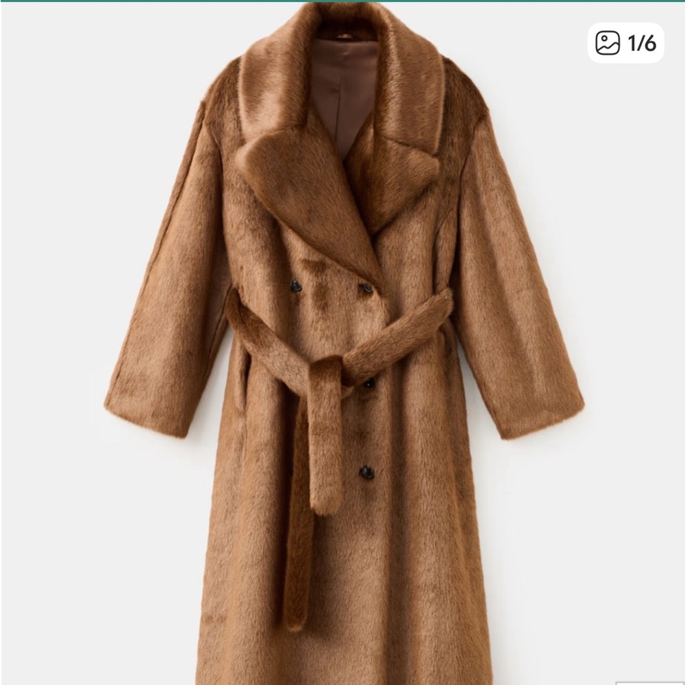 NWT Mango fur teddy coat